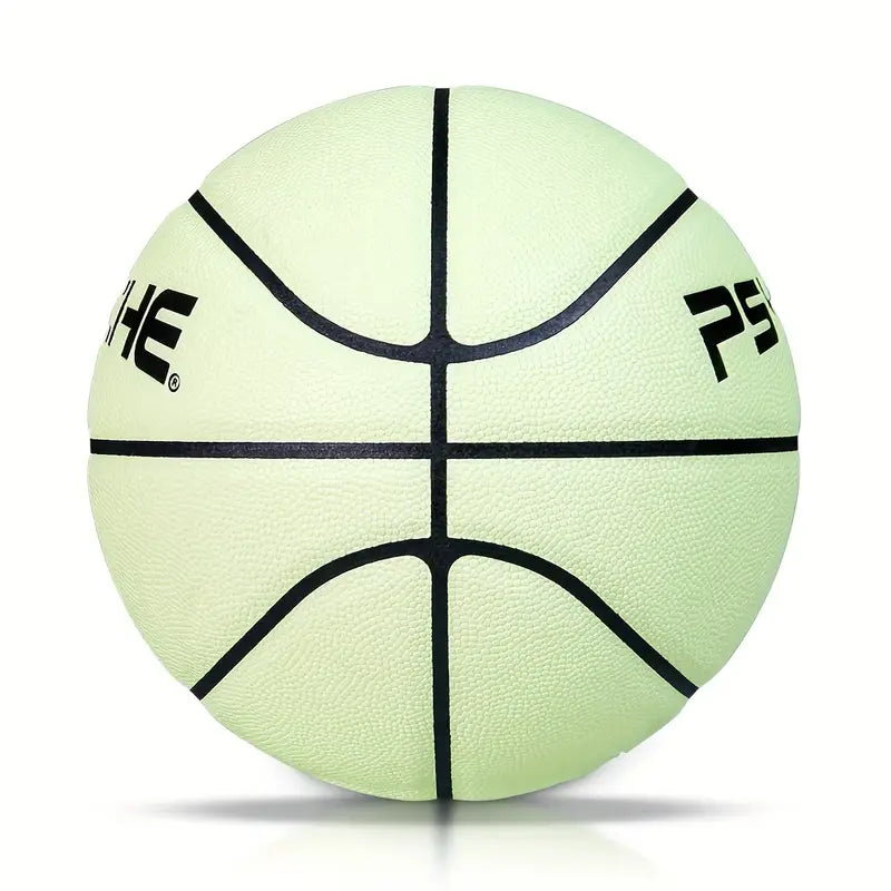 Neon Green Luminous Glowing PU Leather Basketball Size 7 (Glow In Dark)