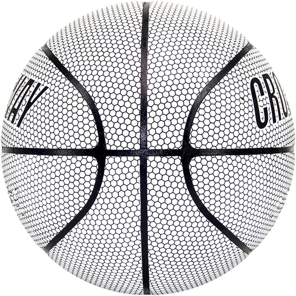 White Moonlight Reflective Basketball PU Leather Wear-resistant Glowing Basketball (Size 7)