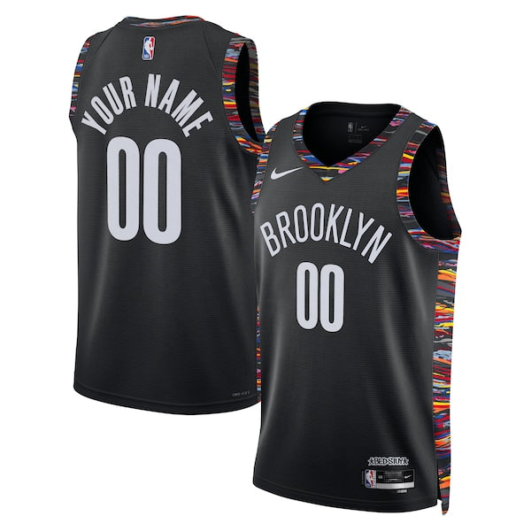 Brooklyn Nets Custom Nike 2025/26 City Edition Swingman Jersey - Black - Unisex