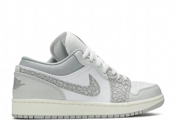 Air Jordan 1 Low "Smoke Grey Elephant Print" Sneakers (Women's)
