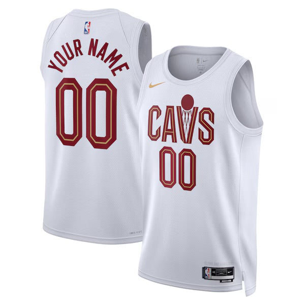 Cleveland Cavaliers Custom Nike Association Swingman Jersey - White - Unisex