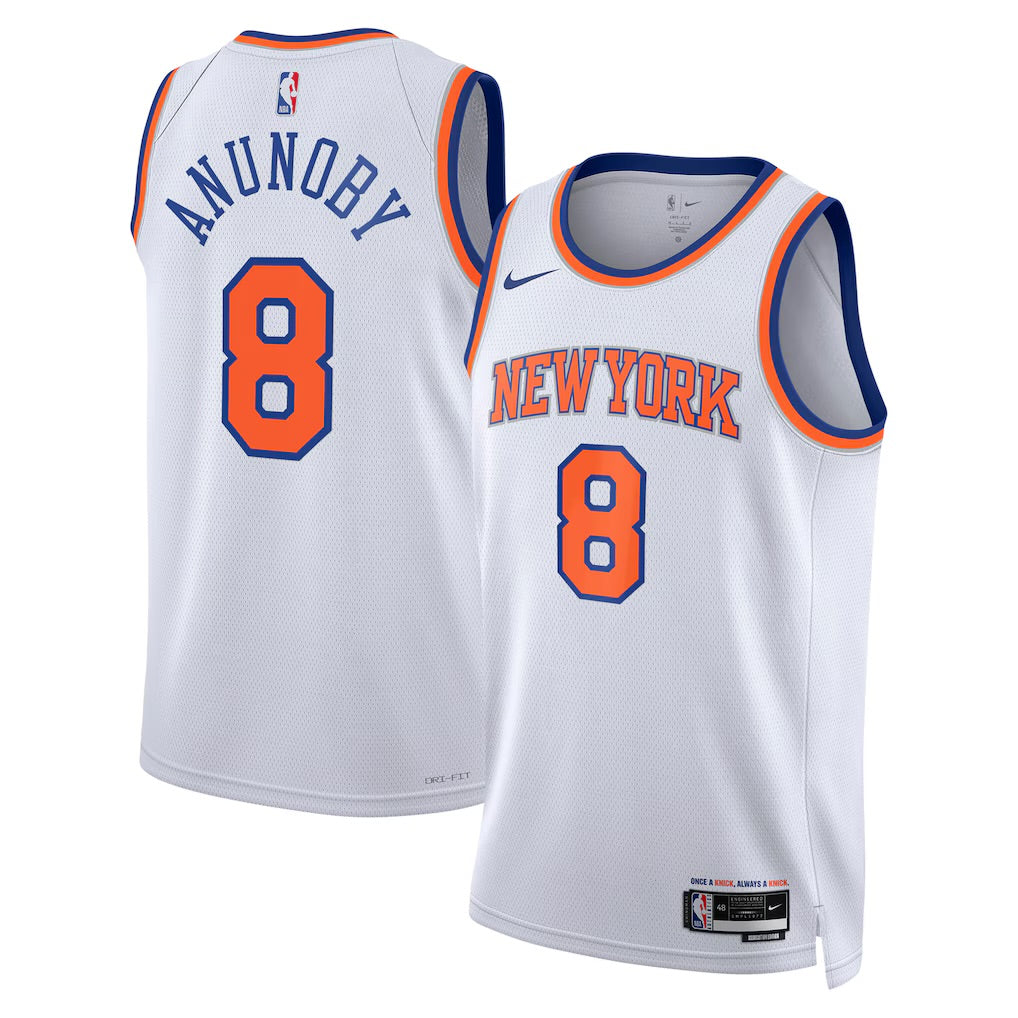 New York Knicks OG Anunoby Nike Association Edition Swingman Jersey - White - Unisex