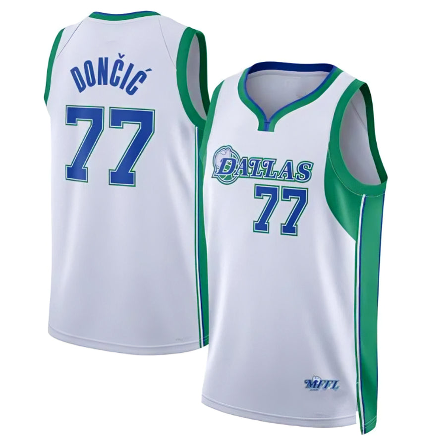 Mavericks Luka Doncic 2023-24 City Edition Swingman Jersey (Black/White)