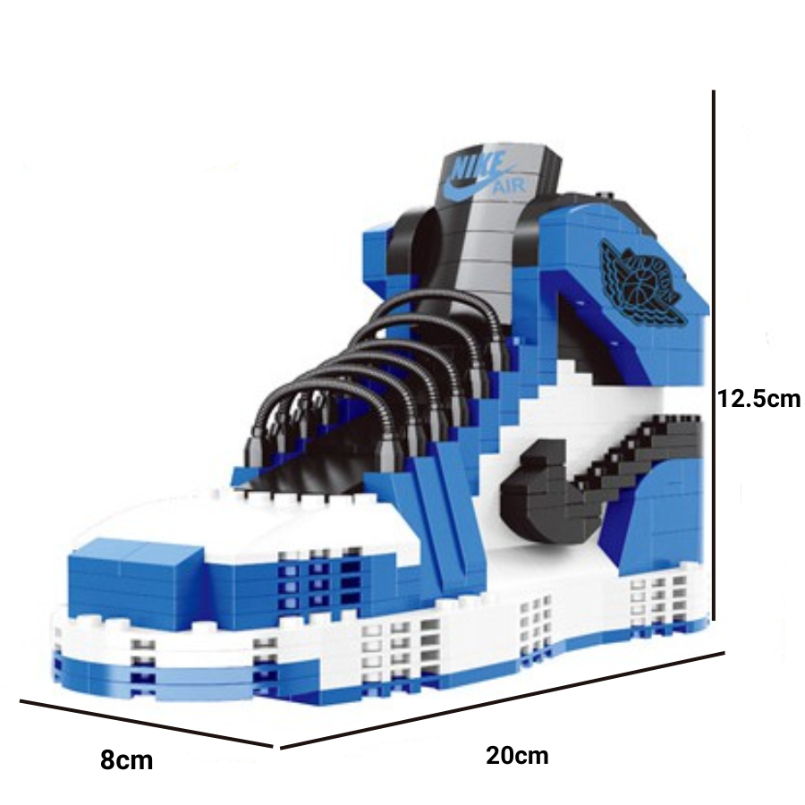AJ1 Retro High OG “University Blue” Sneaker Building Block (Real Shoe Size)