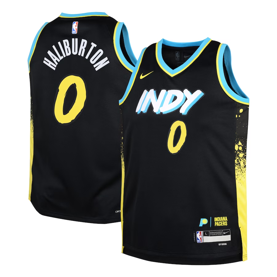 Pacers #0 Tyrese Haliburton 23-24 City Edition Jersey