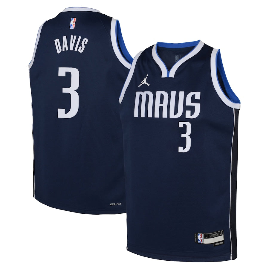 Mavericks Anthony Davis Jordan Brand Statement Edition Swingman Jersey - Navy