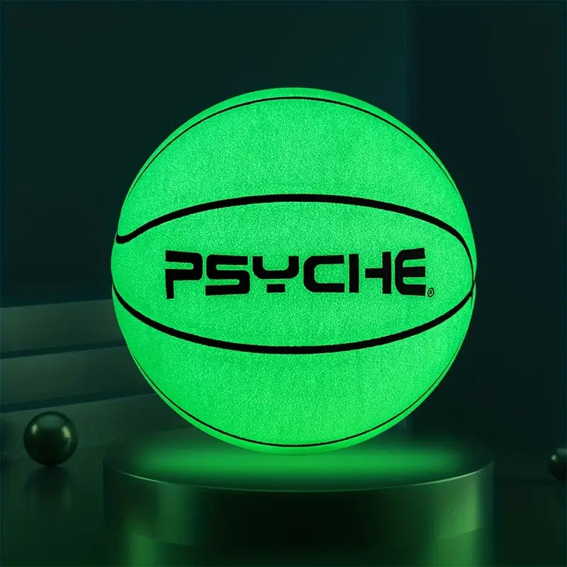 Neon Green Luminous Glowing PU Leather Basketball Size 7 (Glow In Dark)
