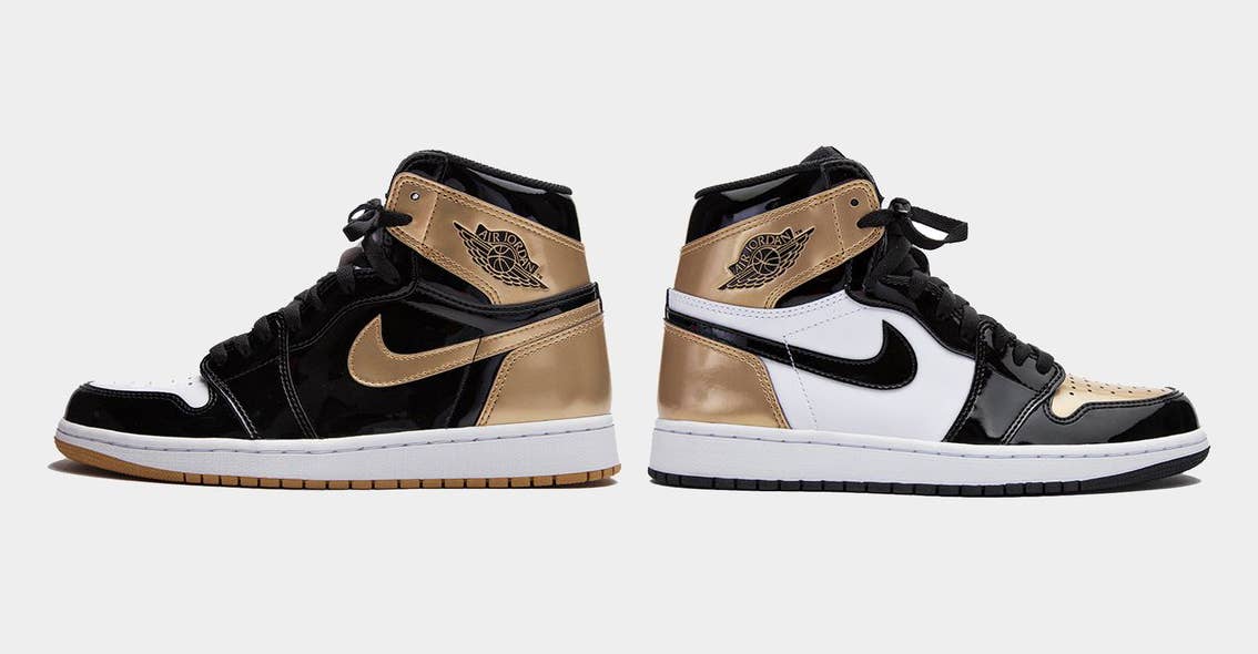 Air Jordan 1 Retro High OG "Gold Top 3" Sneakers (Women's)