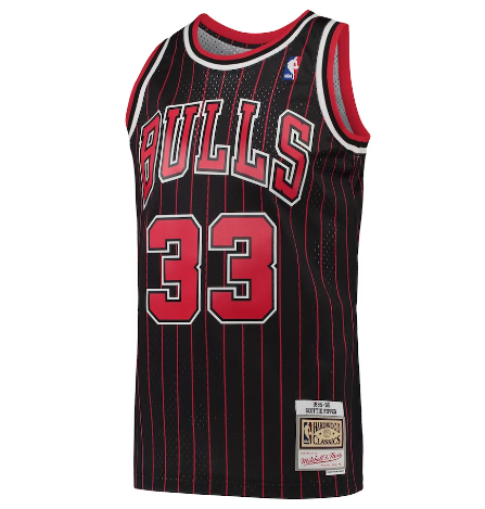 Bulls Scottie Pippen 1995-96 Hardwood Classics Alternate Swingman Jersey - Black