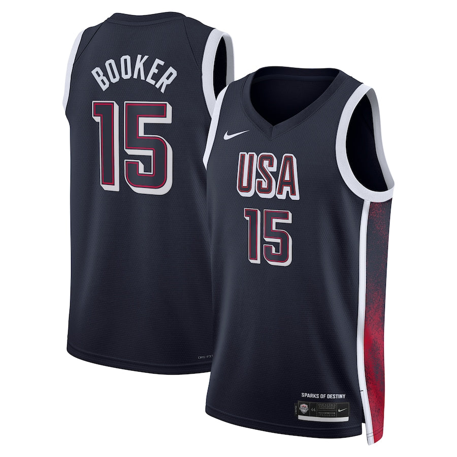 Devin Booker Team USA Basketball Unisex 2024 Swingman Player Jersey - Navy