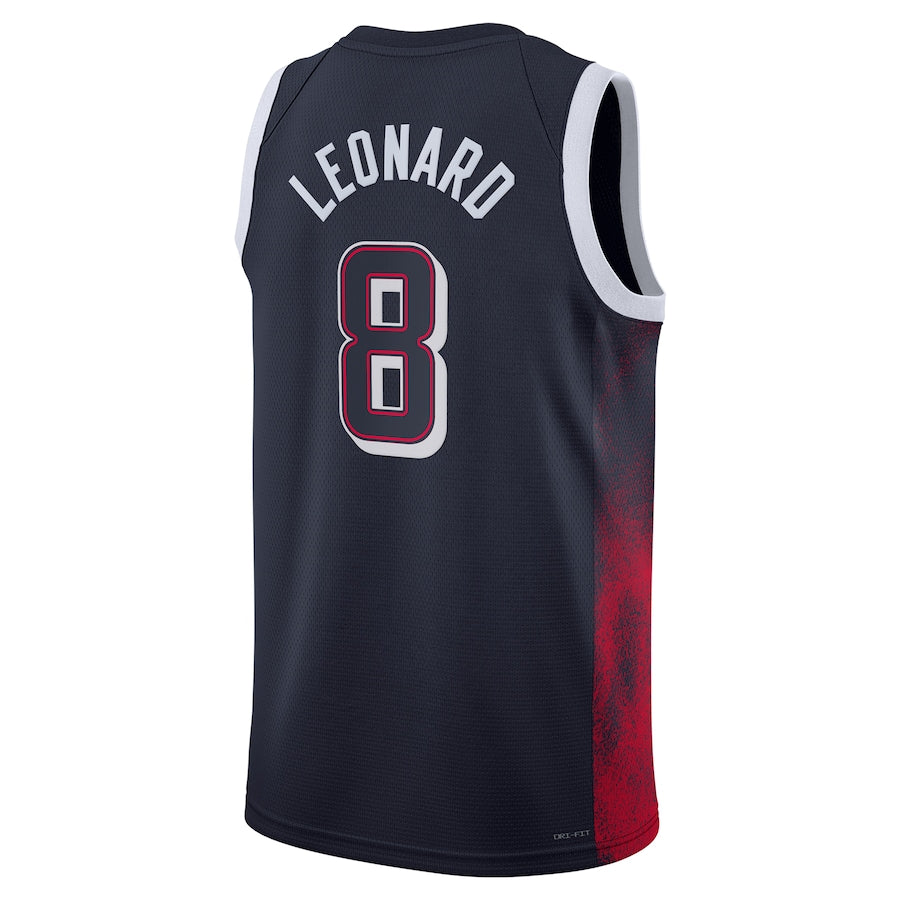 Kawhi Leonard Team USA Basketball Unisex 2024 Swingman Player Jersey - Navy
