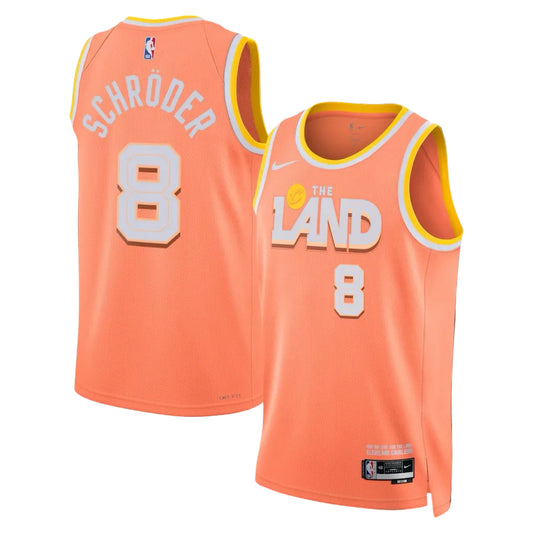 Cleveland Cavaliers Dennis Schröder Nike 2025/26 City Edition Swingman Jersey - Orange - Unisex