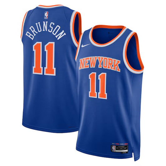 New York Knicks Jalen Brunson Nike Icon Edition Swingman Jersey - Blue - Unisex