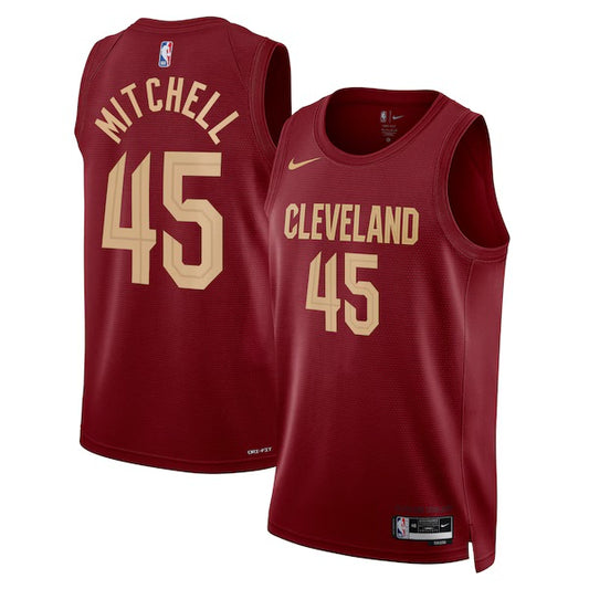 Cleveland Cavaliers Donovan Mitchell Nike Icon Edition Swingman Jersey - Maroon - Unisex