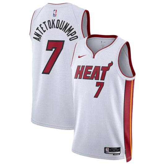 Miami Heat Giannis Antetokounmpo Nike Association Edition Swingman Jersey - White - Unisex