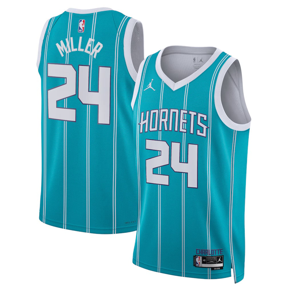 Charlotte Hornets Brandon Miller Jordan Brand Icon Edition Swingman Jersey - Teal - Unisex