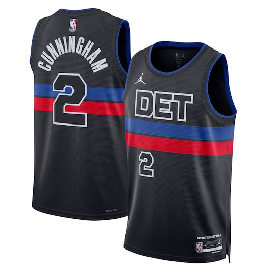 Detroit Pistons Cade Cunningham Jordan Statement Edition Swingman Jersey - Black - Unisex