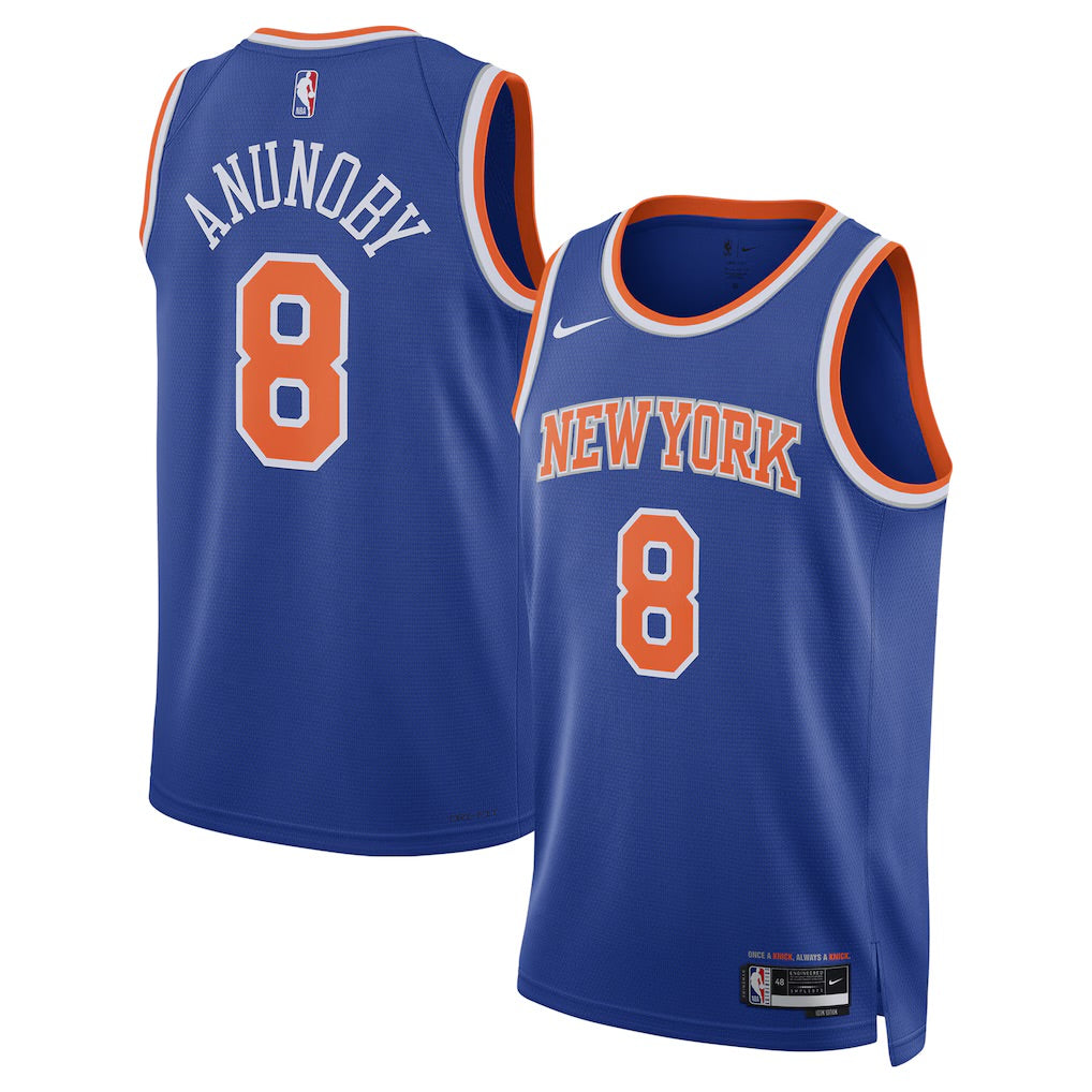 New York Knicks OG Anunoby Nike Icon Edition Swingman Jersey - Blue - Unisex