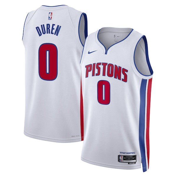 Detroit Pistons Jalen Duren Nike Association Edition Swingman Jersey - White - Unisex