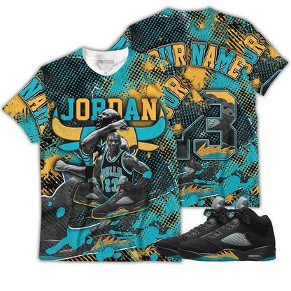 Shirt To Match Air Jordan Retro Aqua 5's Number 23 Unisex 3D Hoodie