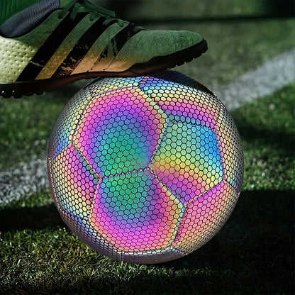 Holographic Luminous Soccer Ball Size 5 (Glow In Dark)