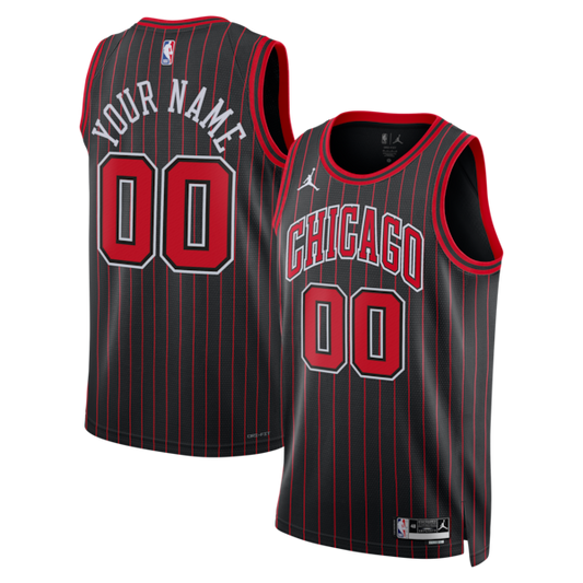 Chicago Bulls Custom Jordan Statement Jersey - Black - Unisex