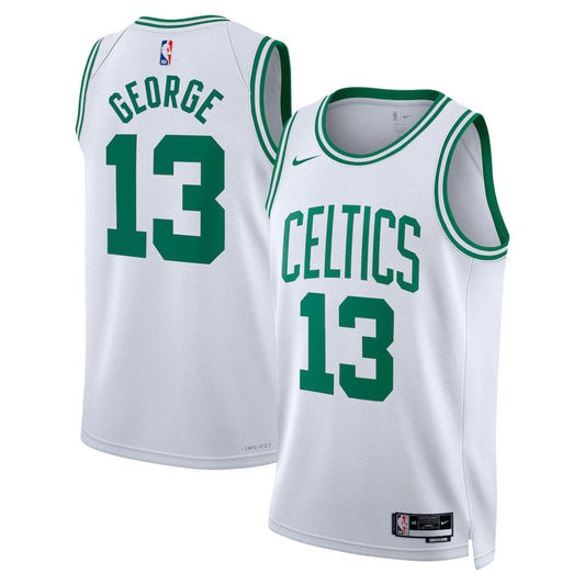 Boston Celtics Paul George Nike Association Edition Swingman Jersey - White - Unisex