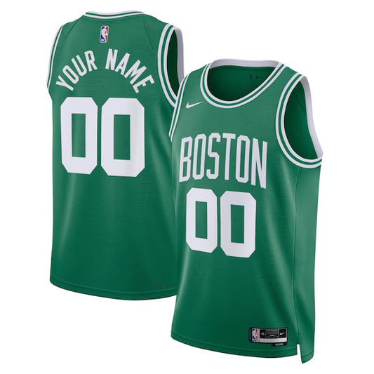 Boston Celtics Custom Nike Icon Edition Swingman Jersey - Kelly Green - Unisex