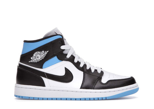 Air Jordan 1 Mid "University Black White" Sneakers (Women's)