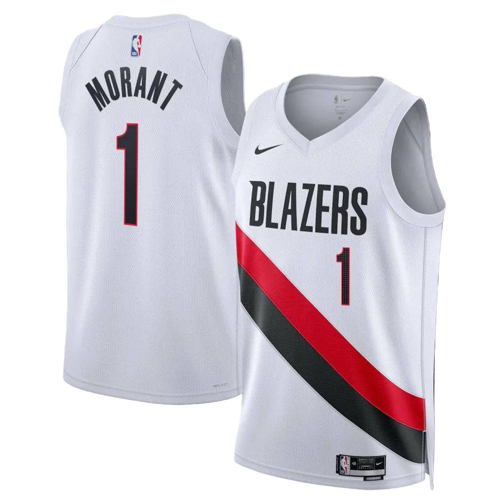 Portland Trail Blazers Ja Morant Nike Association Edition Swingman Jersey - White - Unisex