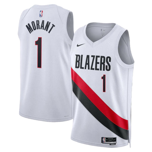 Portland Trail Blazers Ja Morant Nike Association Edition Swingman Jersey - White - Unisex