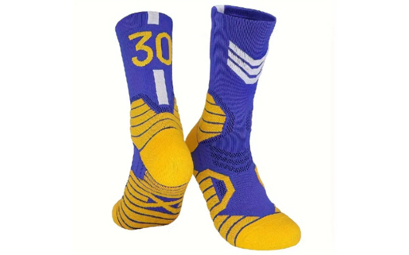 #30 Warriors Theme Crew Socks (2 Pairs)