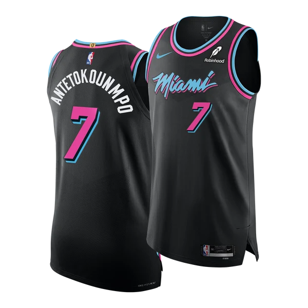 Miami Heat 2025/26 Giannis Antetokounmpo Nike City Edition Swingman Jersey - Black - Unisex