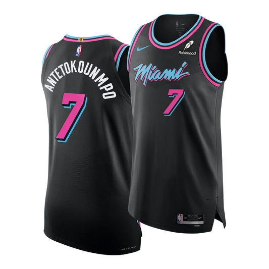 Miami Heat 2025/26 Giannis Antetokounmpo Nike City Edition Swingman Jersey - Black - Unisex
