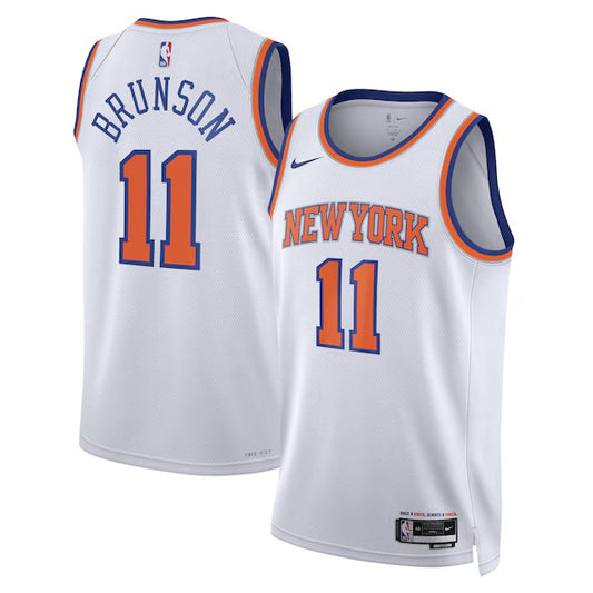 New York Knicks Jalen Brunson Nike Association Edition Swingman Jersey - White - Unisex