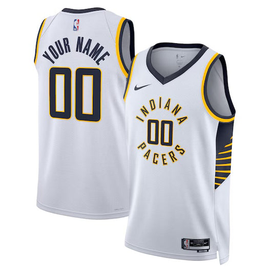 Indiana Pacers Custom Nike Association Swingman Jersey - White - Unisex