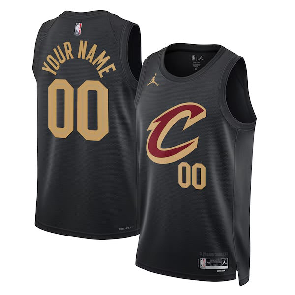Cleveland Cavaliers Custom Jordan Statement Swingman Jersey - Black - Unisex