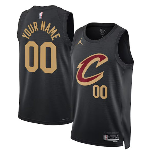 Cleveland Cavaliers Custom Jordan Statement Swingman Jersey - Black - Unisex