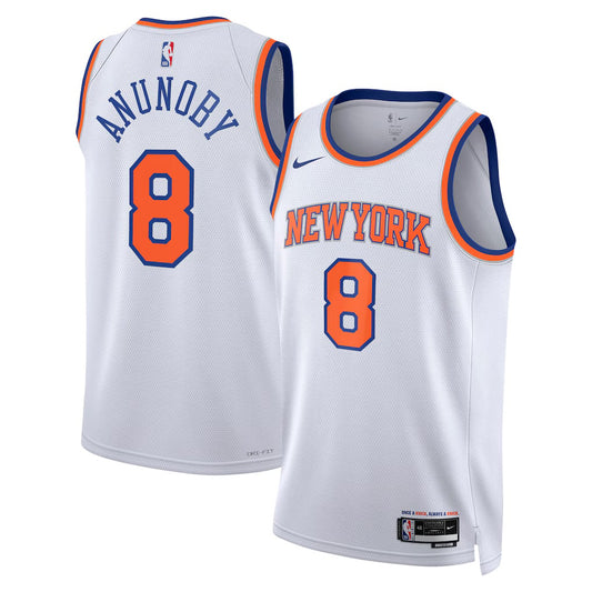 New York Knicks OG Anunoby Nike Association Edition Swingman Jersey - White - Unisex