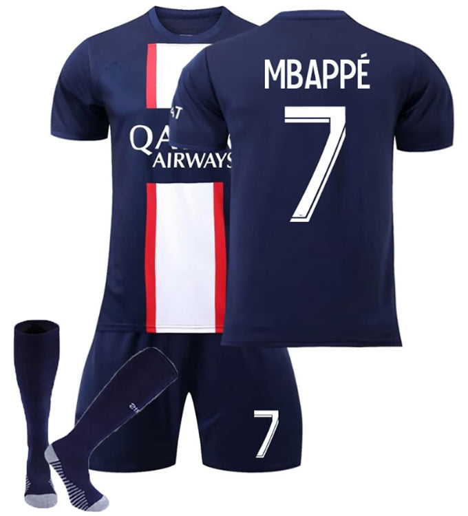 PSG 22-23 Home & Away #7 Mbappé Soccer/Football Jersey Full Kits | Kids/Adults