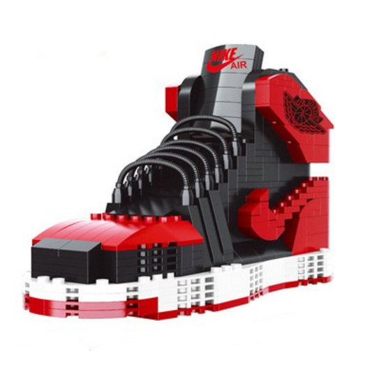 AJ1 Retro High OG “Banned/Bred” Sneaker Building Block (Real Shoe Size)