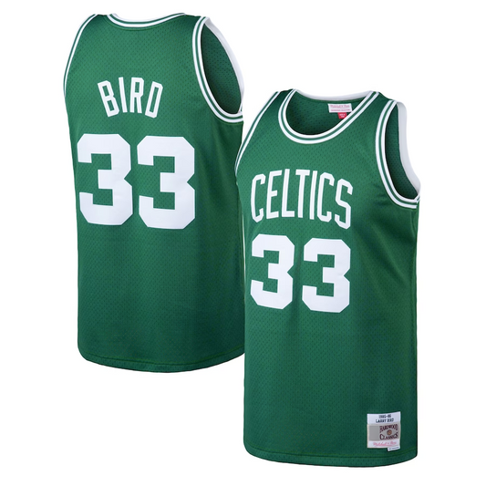 Celtics Larry Bird 1985-85 Hardwood Classics Jersey (Green/White/Black)