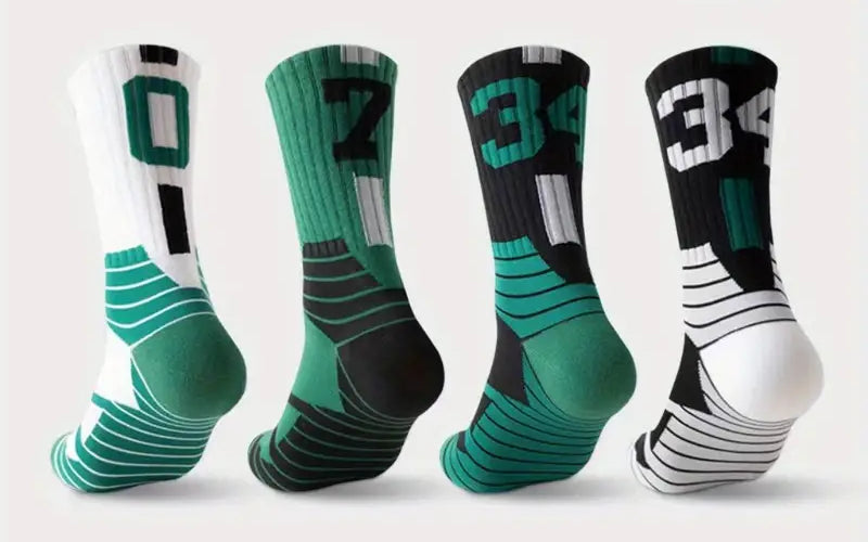Celtics Theme Crew Socks (4 Pairs)