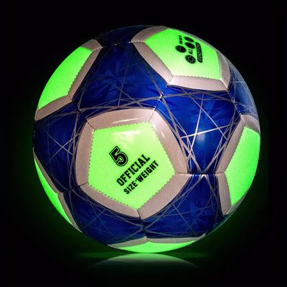 Luminous PU Leather Soccer/Football Size 5 (Glow In Dark)