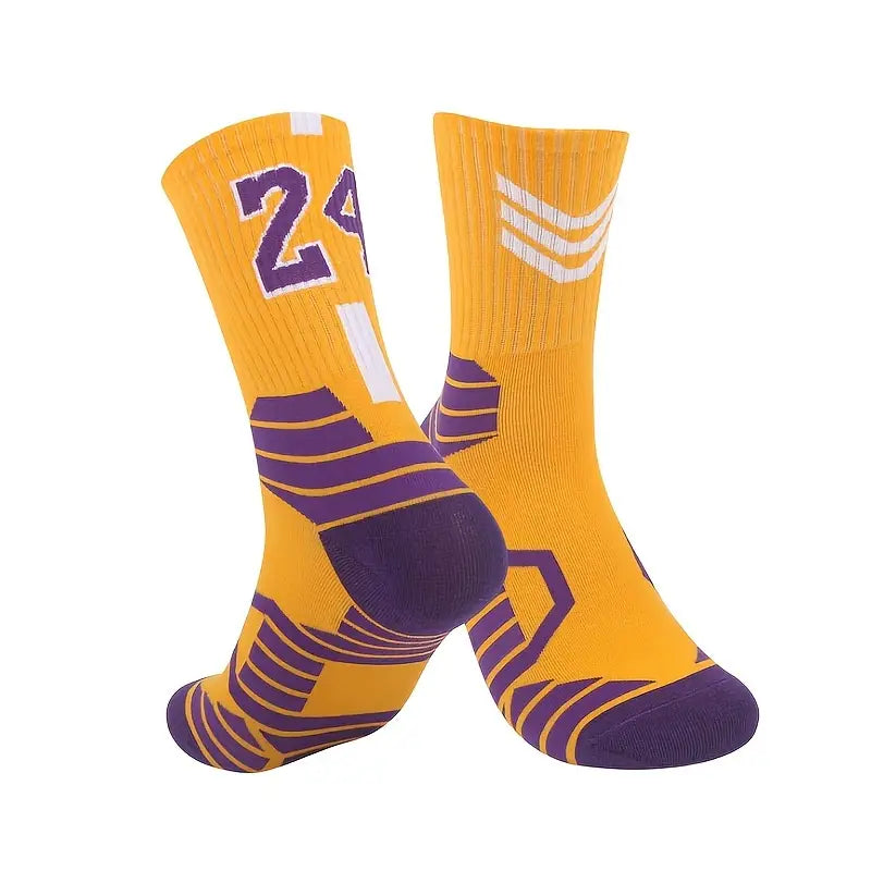Lakers Theme Crew Socks Unisex (4 Pairs)