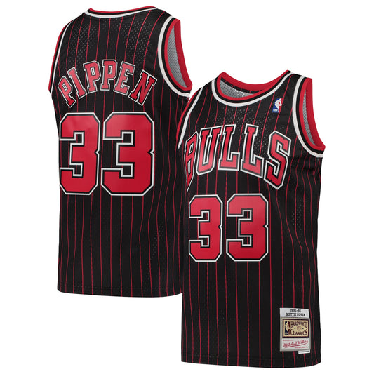 Bulls Scottie Pippen 1995-96 Hardwood Classics Alternate Swingman Jersey - Black