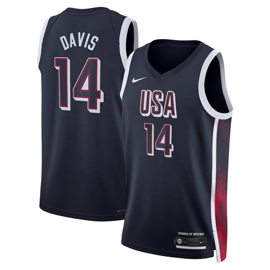 Anthony Davis Team USA Basketball Unisex 2024 Swingman Player Jersey - Navy