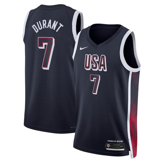 Kevin Durant Team USA Basketball Unisex 2024 Swingman Player Jersey - Navy/White